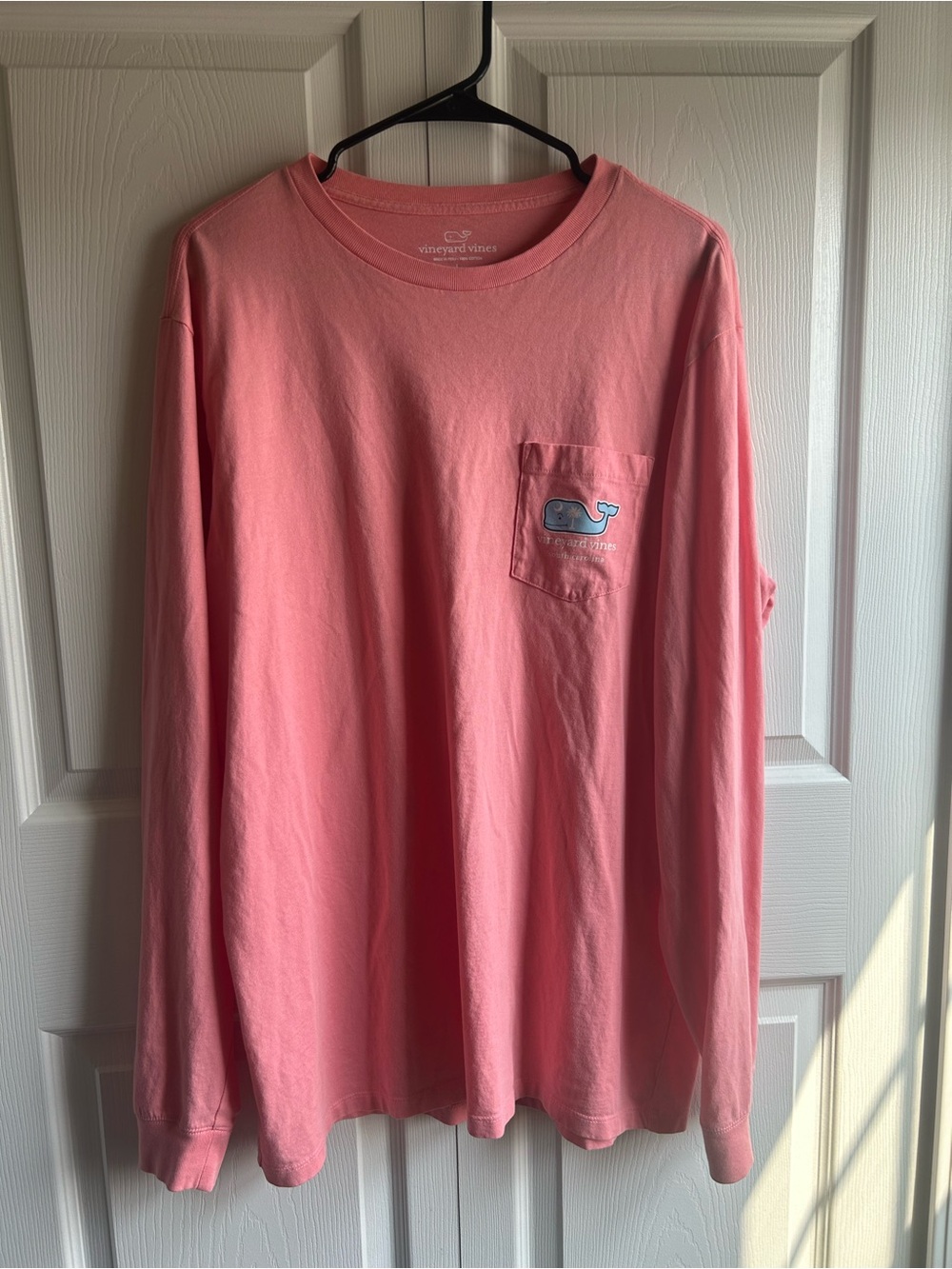 Vineyard Vines South Carolina Long Sleeve Pocket Tee – Size L – Soft Pink